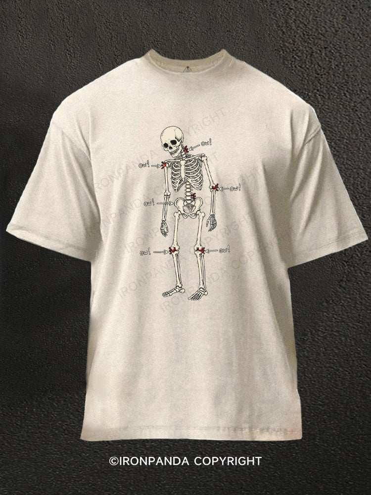 Everything Hurts ! ow ow ow ! Washed Gym Shirt