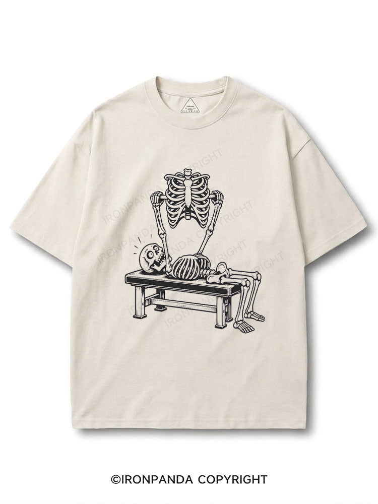 Funny Skeleton Bench Press COTTON PUMP COVER