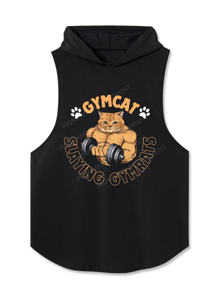 GYMCAT SLAYING GYMRATS Hooded Tank