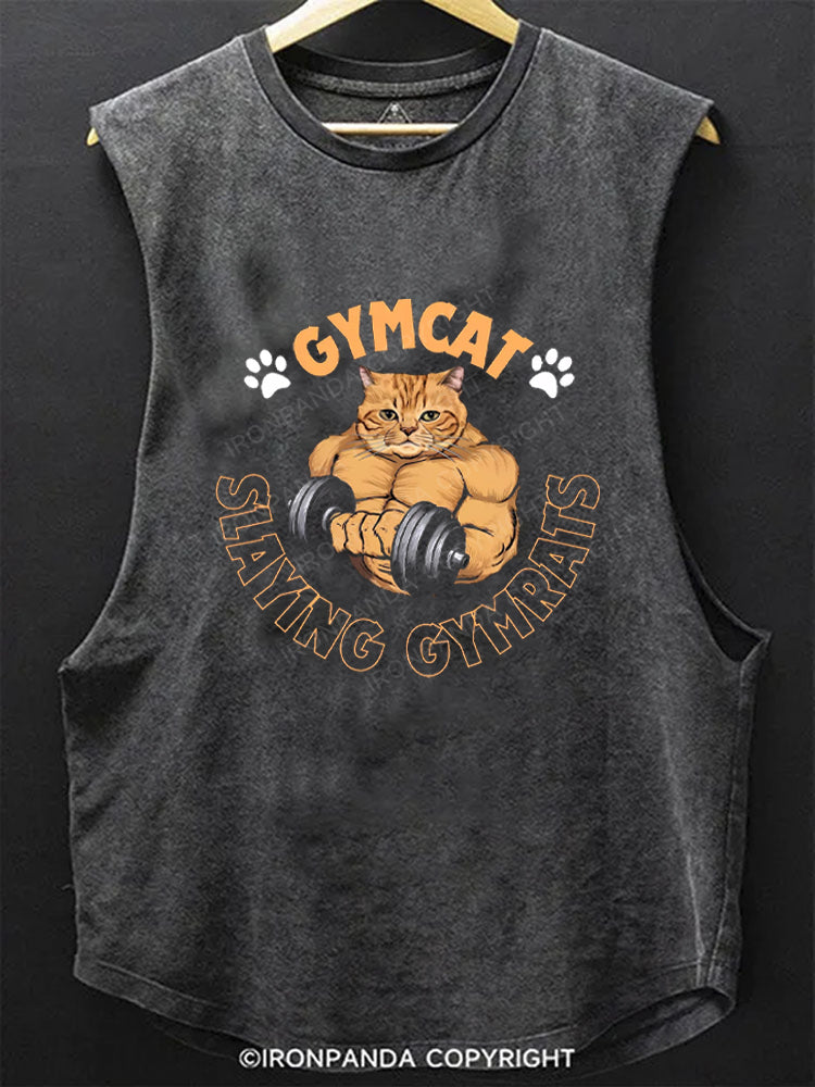 GYMCAT SLAYING GYMRATS SCOOP BOTTOM COTTON TANK