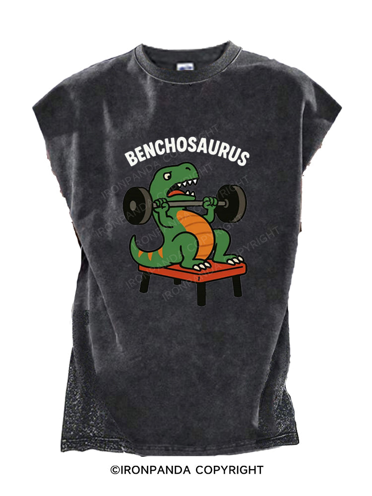 Benchosaurus Dinosaur Bench Press Cut Off Tank
