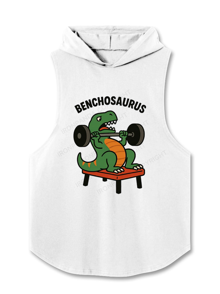Benchosaurus Dinosaur Bench Press Hooded Tank