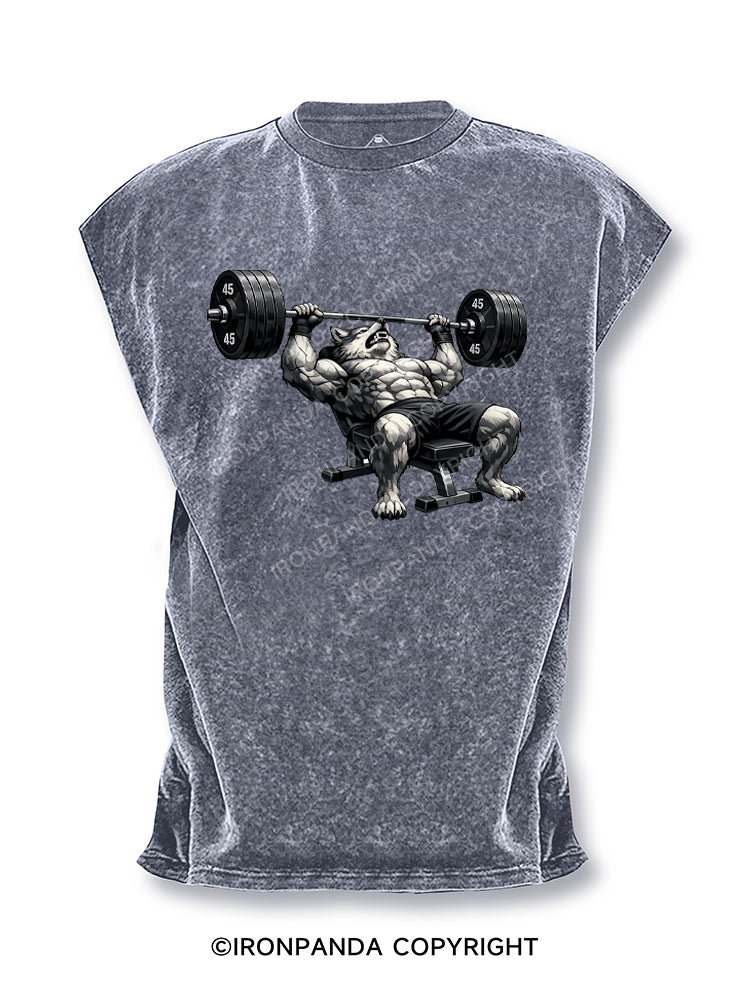 Wolf Bench Press Cut Off Tank