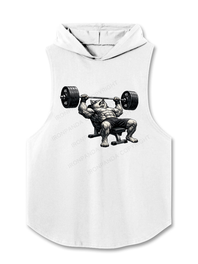 Wolf Bench Press Hooded Tank