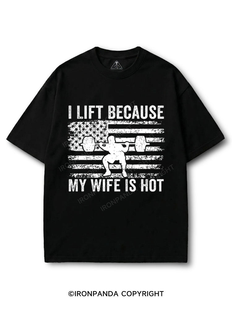 I Lift Because My Wife Is Hot Funny Gym COTTON PUMP COVER