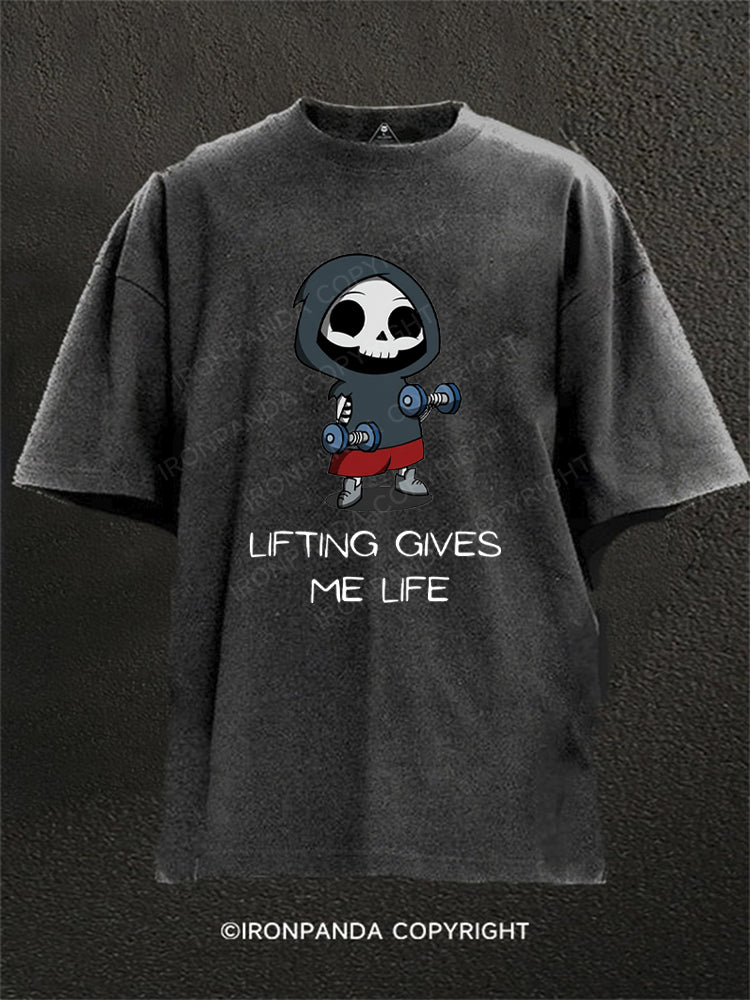 Lifting gives me life! Washed Gym Shirt