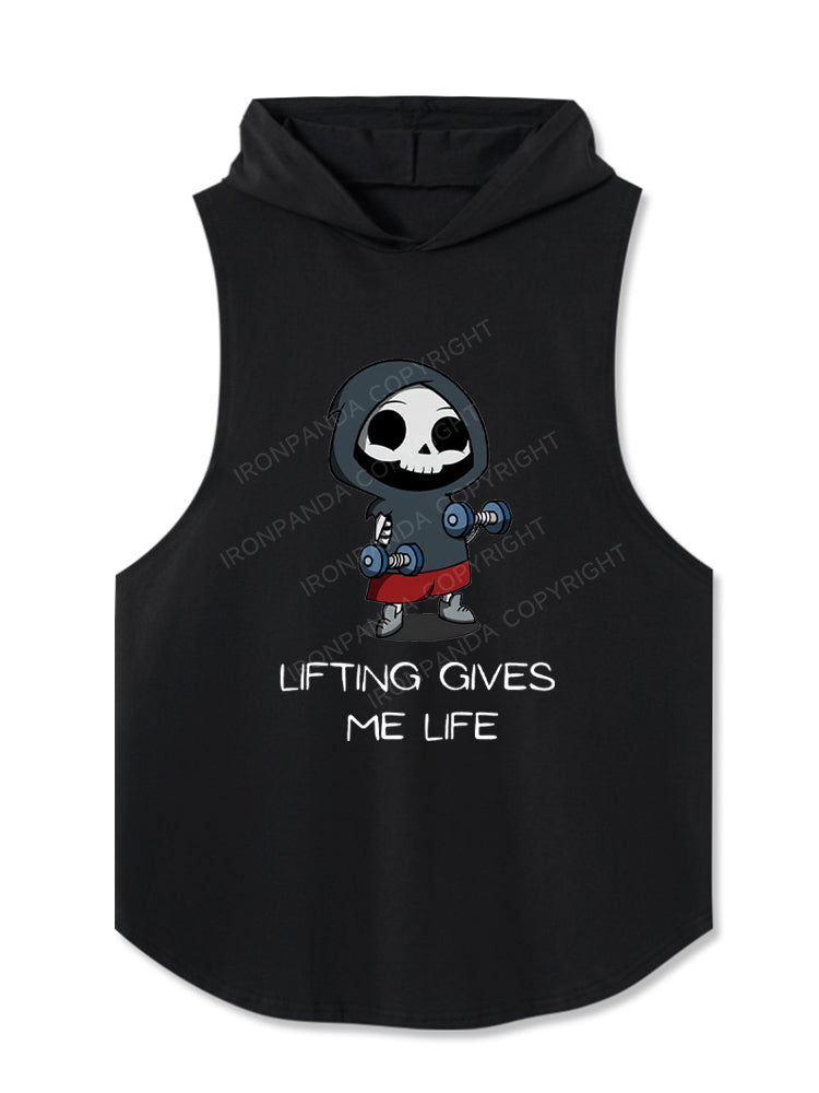 Lifting gives me life! Hooded Tank