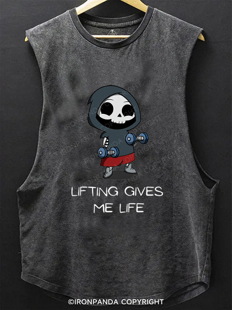 Lifting gives me life! SCOOP BOTTOM COTTON TANK