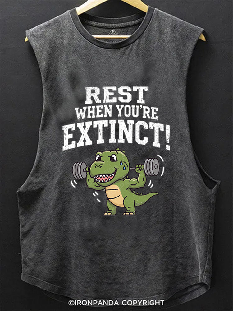 Rest When You're Extinct! SCOOP BOTTOM COTTON TANK