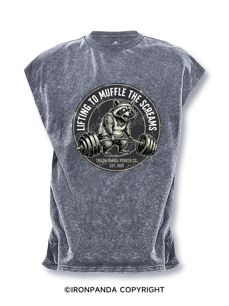 LIFTING TO MUFFLE THE SCREAMS Cut Off Tank
