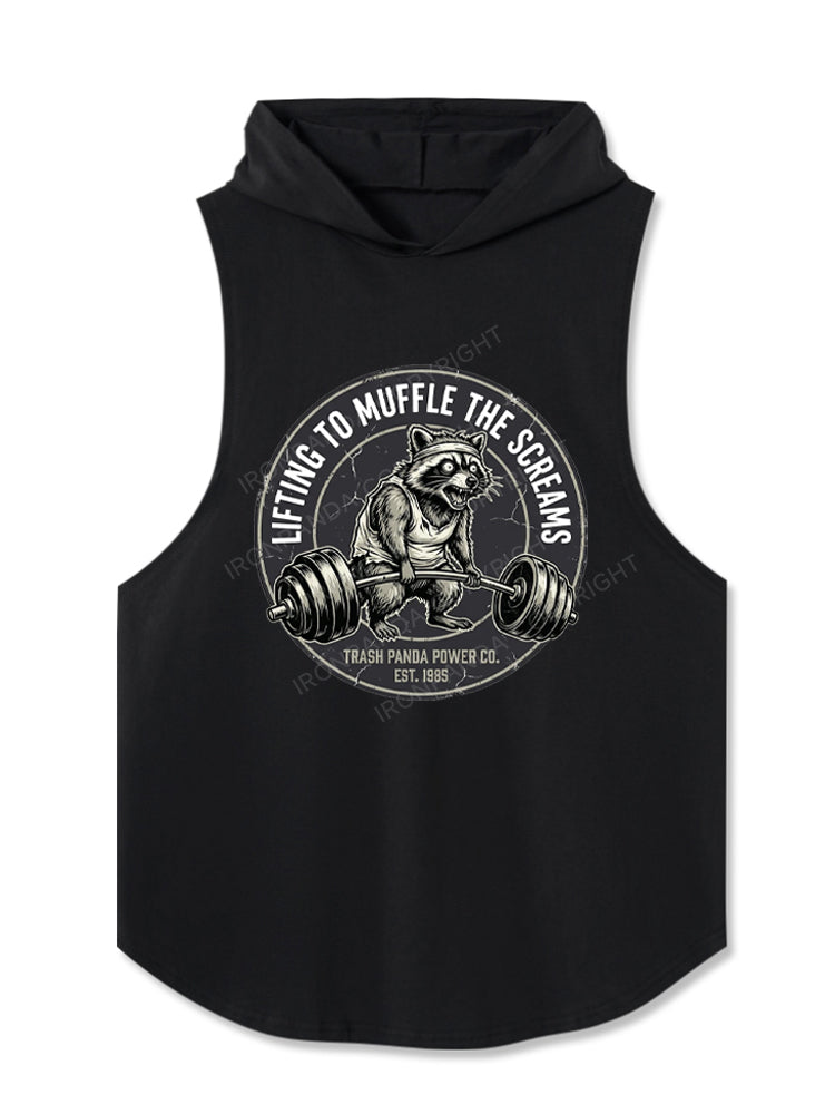 LIFTING TO MUFFLE THE SCREAMS Hooded Tank
