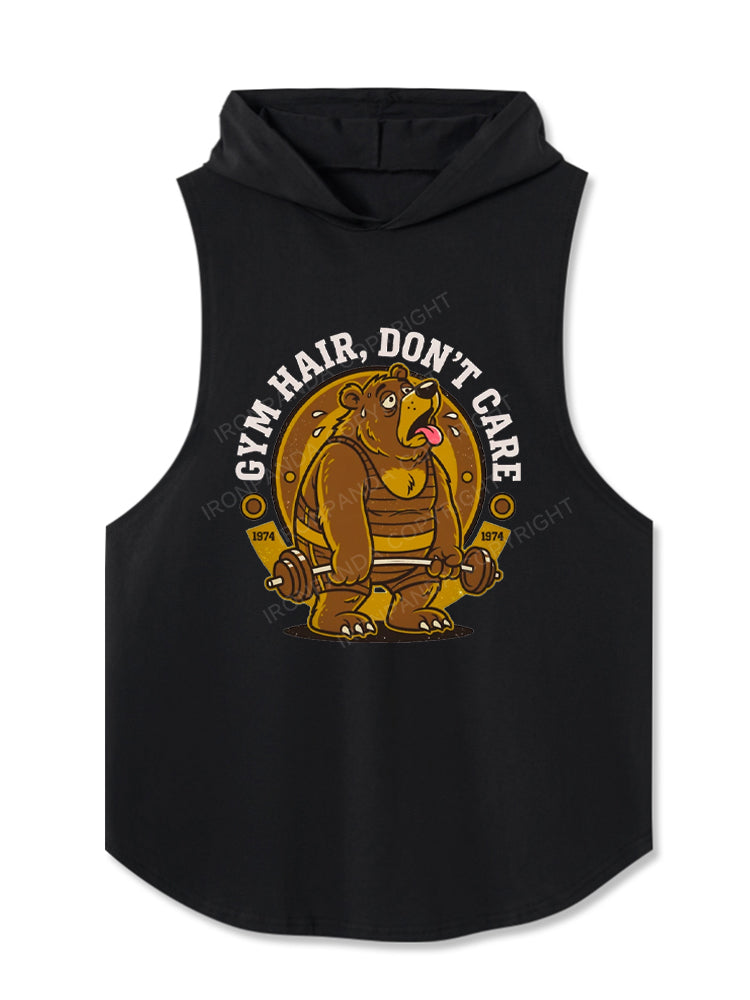 GYM HAIR, DON’T CARE Hooded Tank