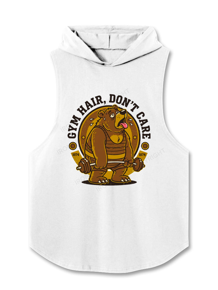 GYM HAIR, DON’T CARE Hooded Tank