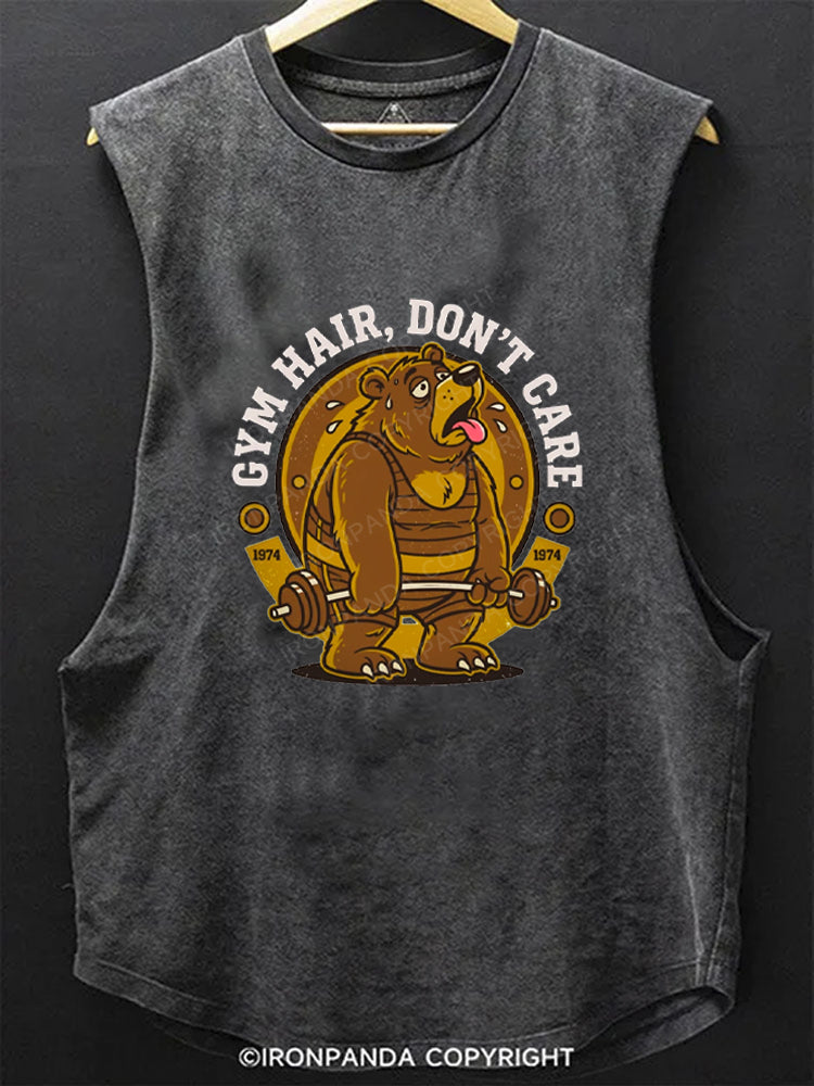 GYM HAIR, DON’T CARE SCOOP BOTTOM COTTON TANK