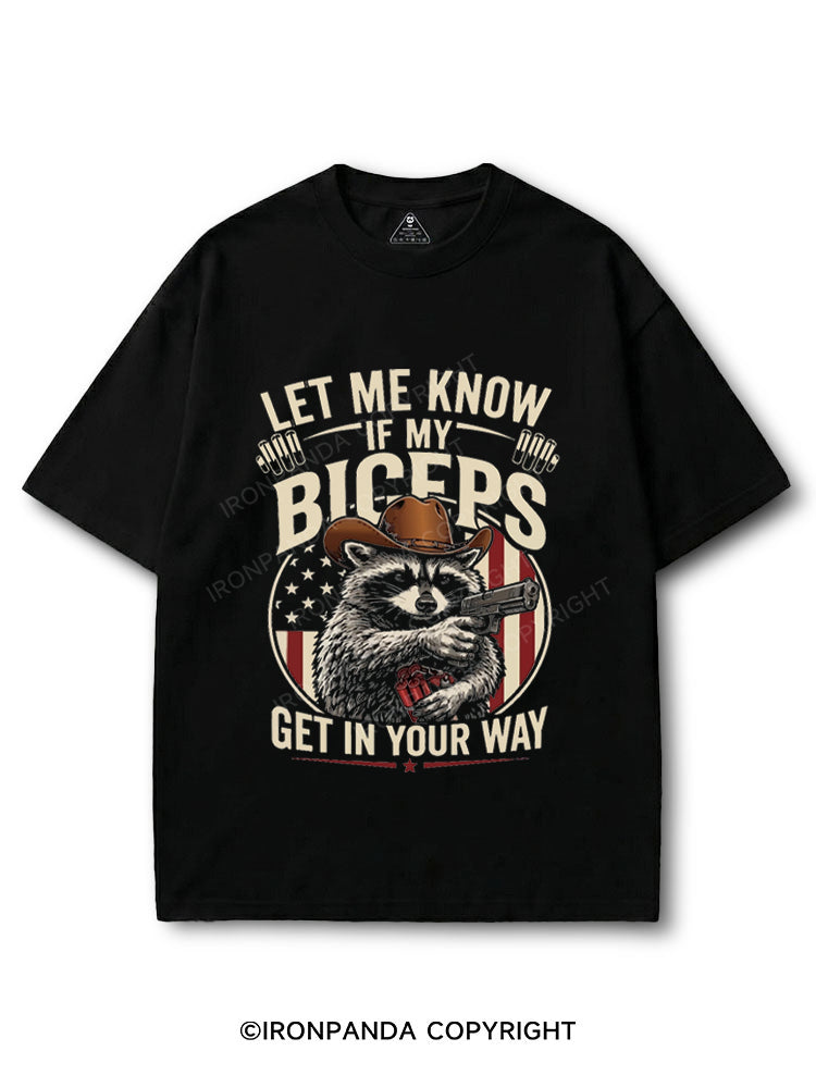 Let Me Know If My Biceps Get in Your Way Funny Raccoon COTTON PUMP COVER