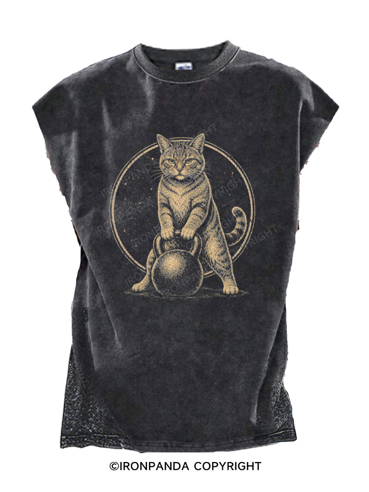 Strong Cat Kettlebell Cut Off Tank