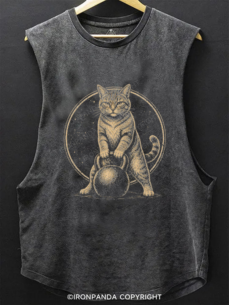 Strong Cat Kettlebell SCOOP BOTTOM COTTON TANK