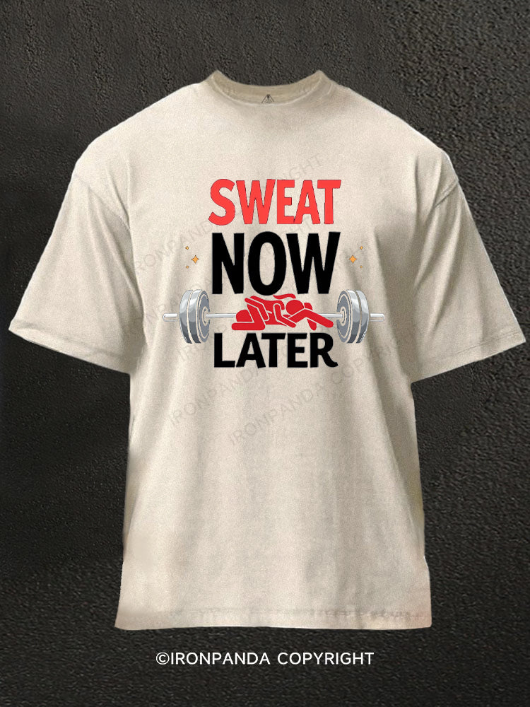 SWEAT NOW LATER Washed Gym Shirt