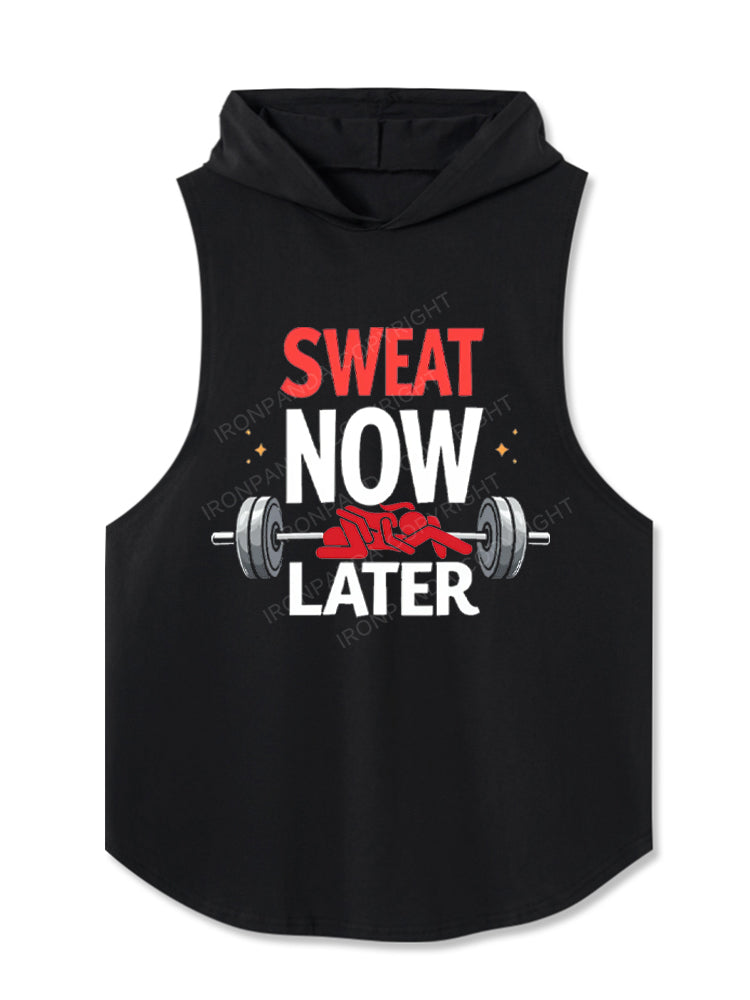 SWEAT NOW LATER Hooded Tank