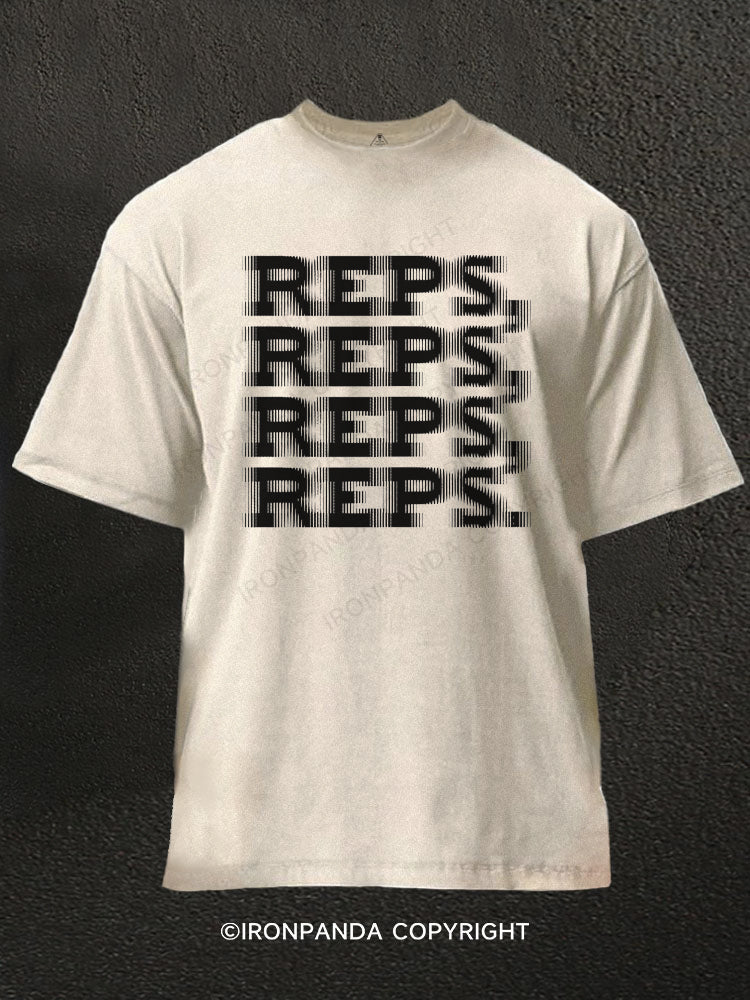 REPS, REPS, REPS. Washed Gym Shirt