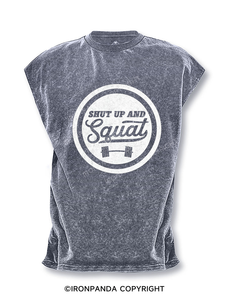 Shut Up And Squat Training Motivation Cut Off Tank
