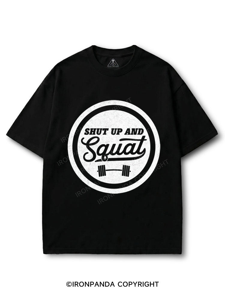 Shut Up And Squat Training Motivation COTTON PUMP COVER