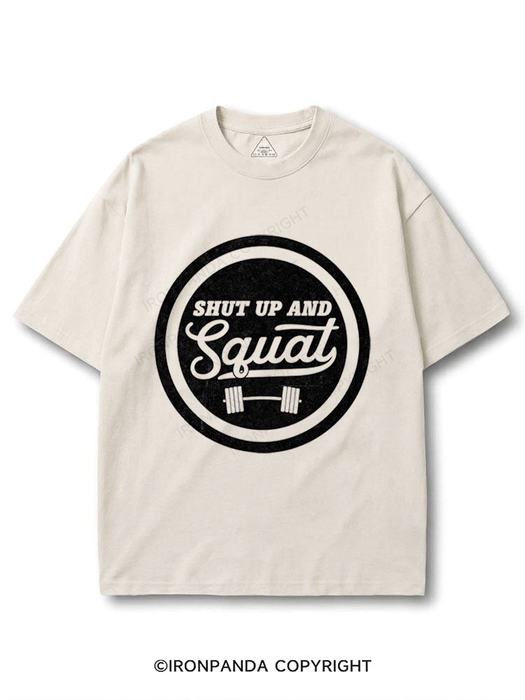 Shut Up And Squat Training Motivation COTTON PUMP COVER