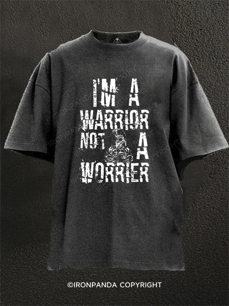 I'M A WARRIOR NOT A WORRIER Washed Gym Shirt