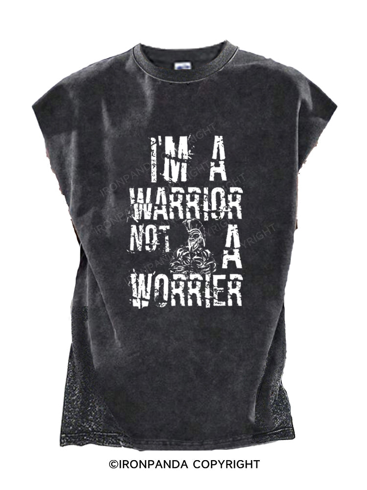 I'M A WARRIOR NOT A WORRIER Cut Off Tank