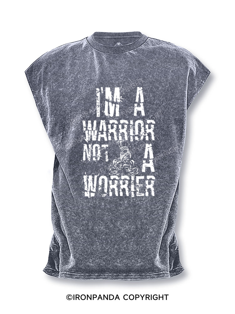 I'M A WARRIOR NOT A WORRIER Cut Off Tank