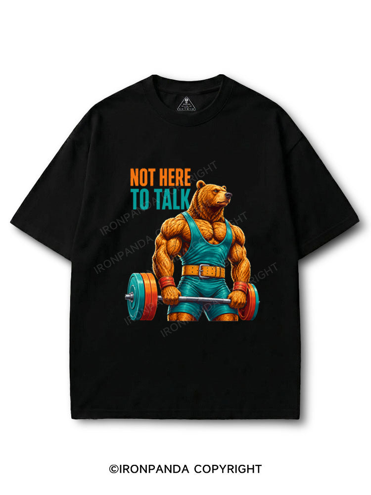 Not Here To Talk Muscular Bear COTTON PUMP COVER