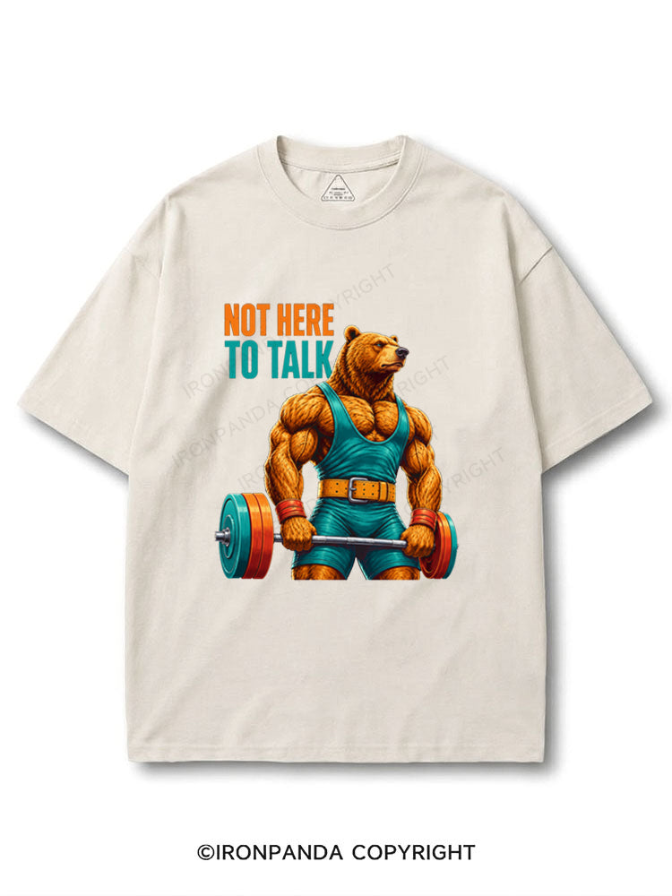 Not Here To Talk Muscular Bear COTTON PUMP COVER