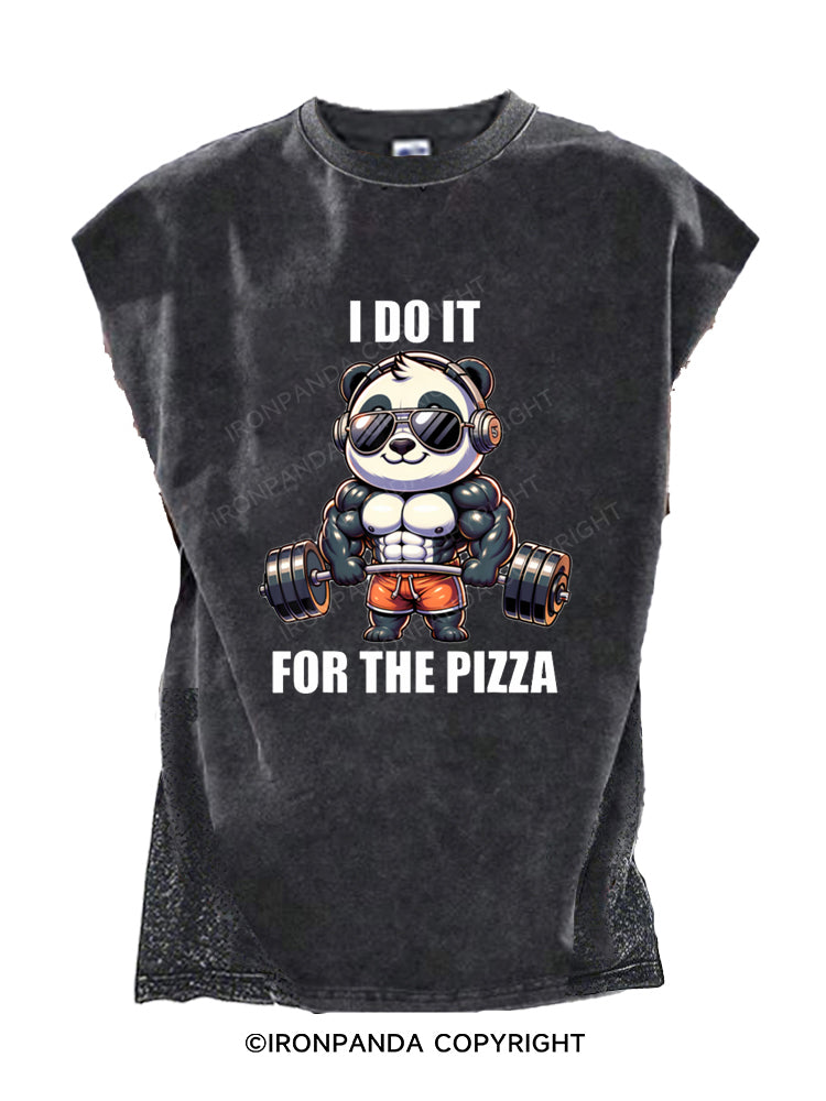I DO IT FOR THE PIZZA PANDA Cut Off Tank