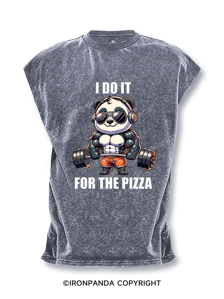 I DO IT FOR THE PIZZA PANDA Cut Off Tank