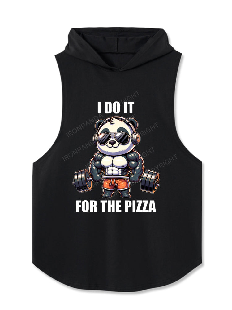 I DO IT FOR THE PIZZA PANDA Hooded Tank