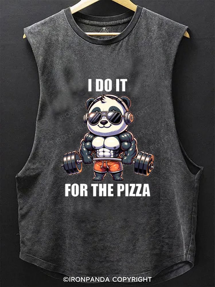 I DO IT FOR THE PIZZA PANDA SCOOP BOTTOM COTTON TANK