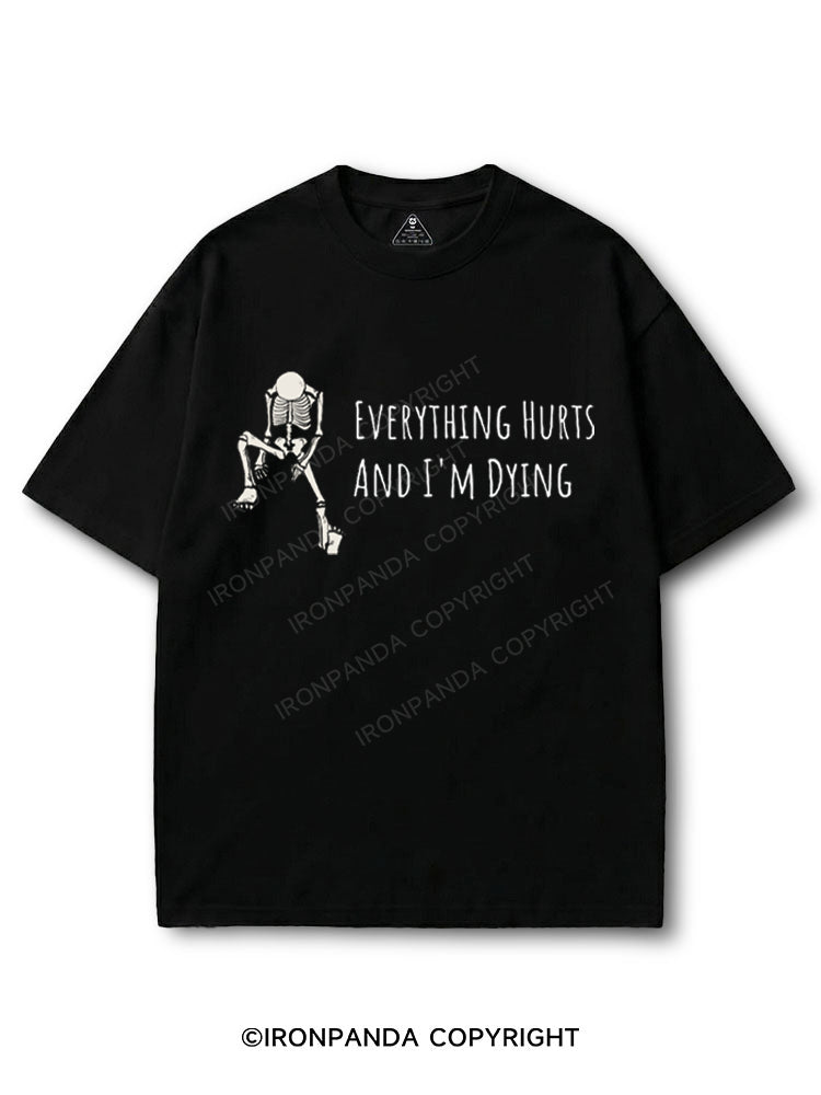 Everything Hurts and I'm Dying Skeleton COTTON PUMP COVER