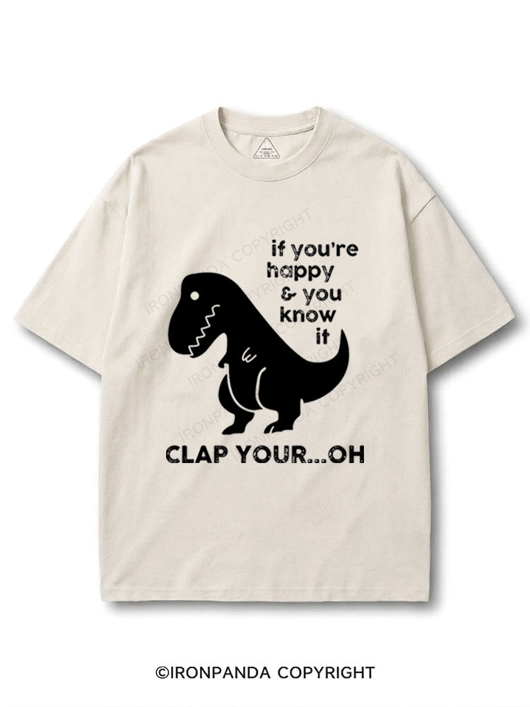 If You're Happy & You Know If Clap Your Oh COTTON PUMP COVER