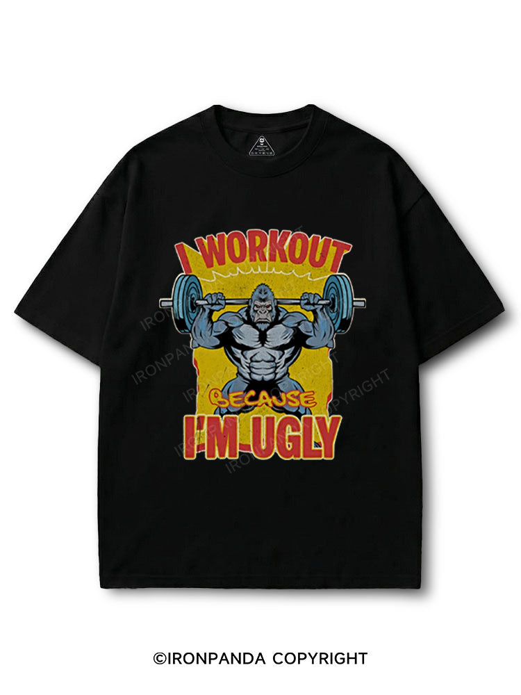 I Workout Because I’m Ugly Gorilla Funny COTTON PUMP COVER