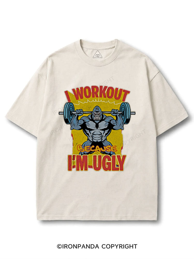 I Workout Because I’m Ugly Gorilla Funny COTTON PUMP COVER