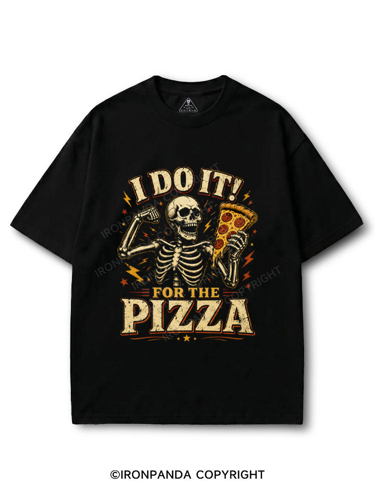 I Do It! For The Pizza Funny Workout Motivation Skeleton COTTON PUMP COVER