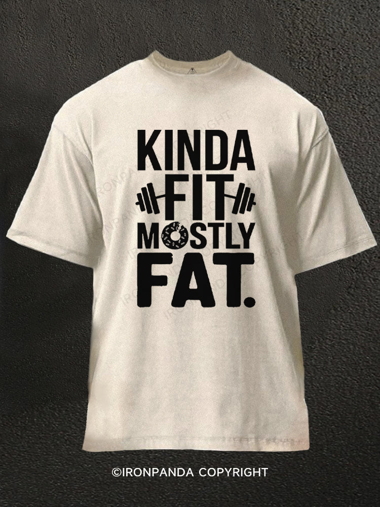 KINDA FIT MOSTLY FAT DOUNT Washed Gym Shirt