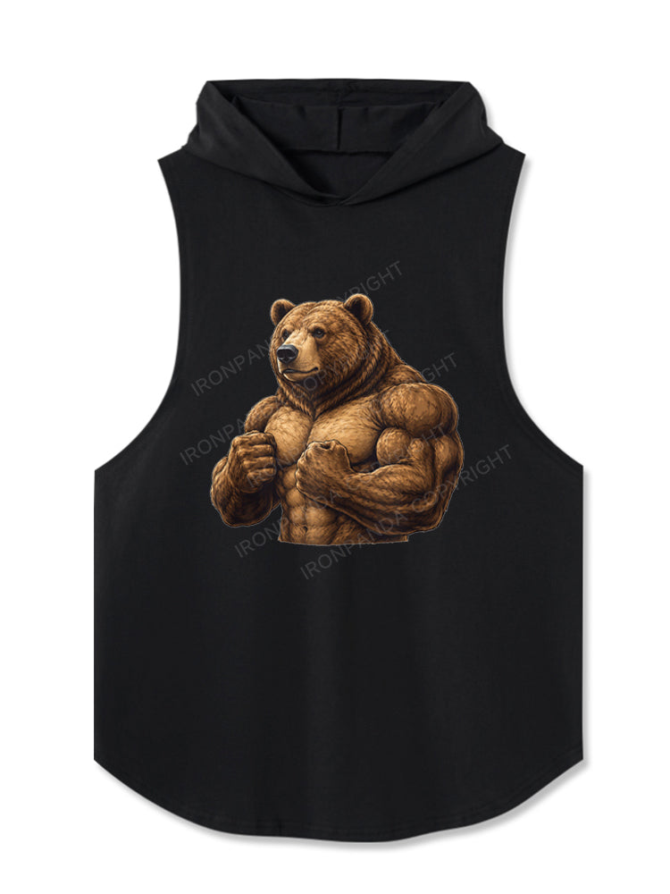 Buff Bear Bodybuilding Hooded Tank