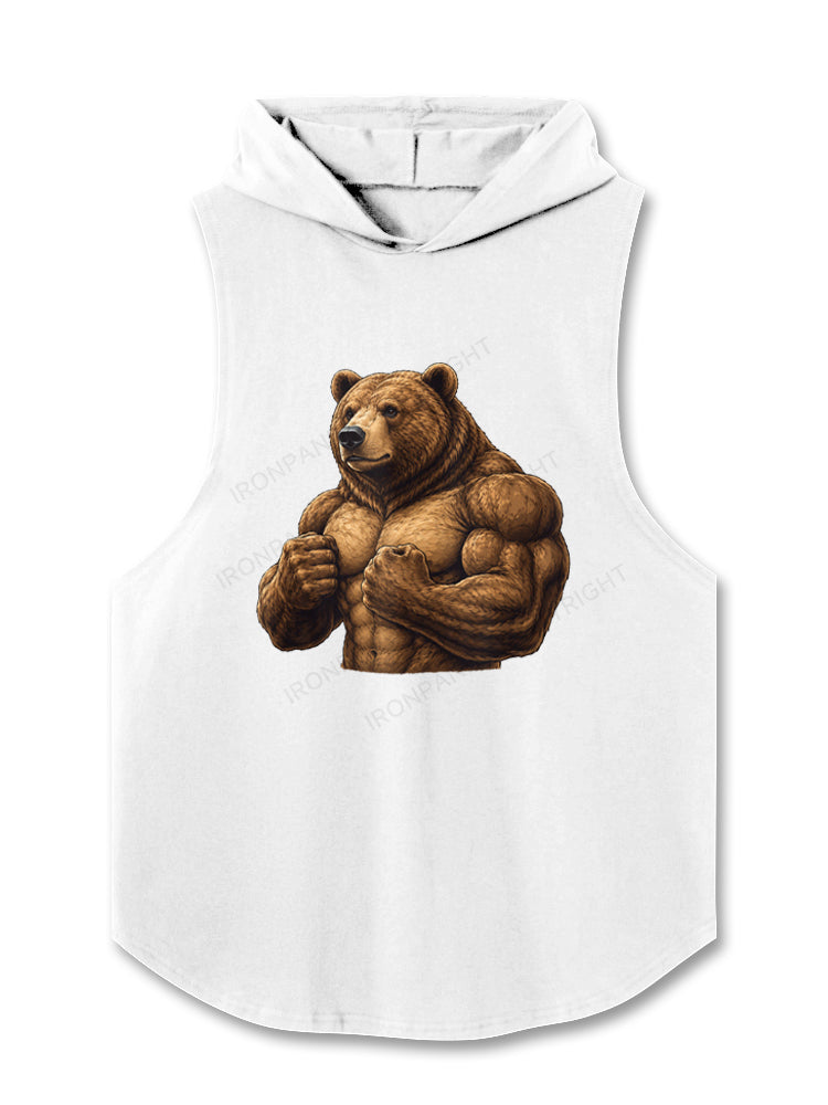 Buff Bear Bodybuilding Hooded Tank