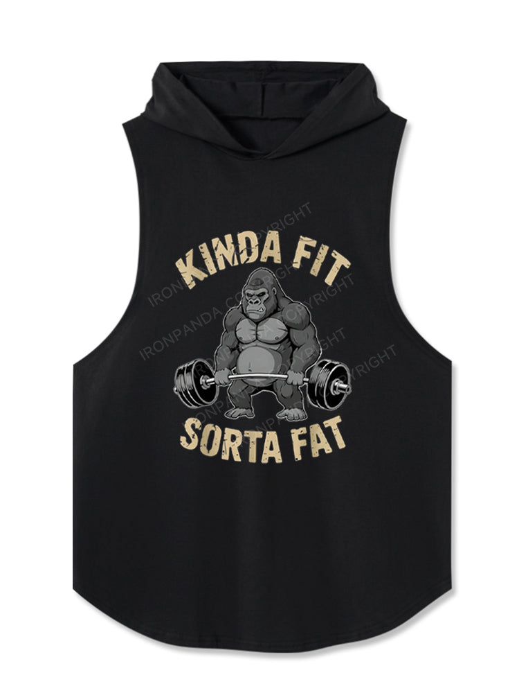 Kinda Fit Sorta Fat Gorilla Hooded Tank