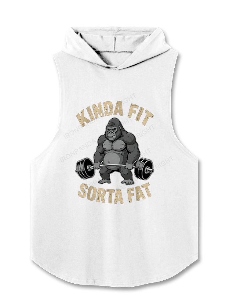 Kinda Fit Sorta Fat Gorilla Hooded Tank