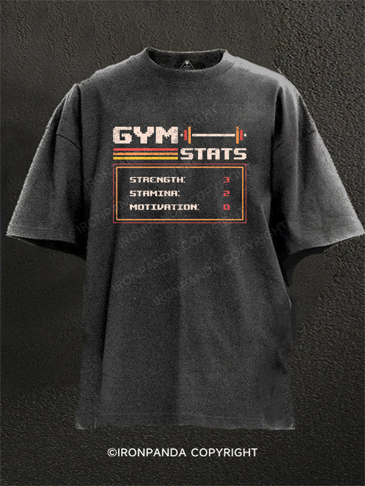 Gym Stats Washed Gym Shirt