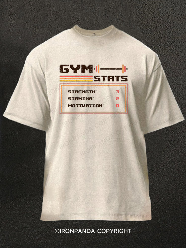 Gym Stats Washed Gym Shirt