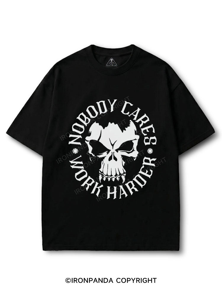 Nobody Cares Work Harder Skull COTTON PUMP COVER