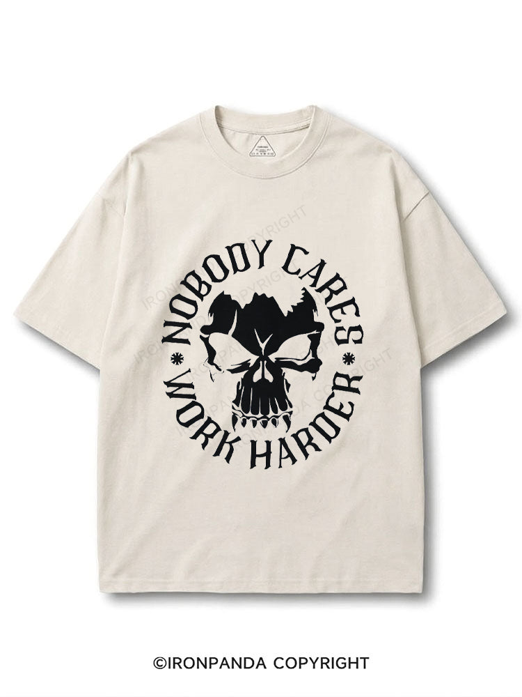 Nobody Cares Work Harder Skull COTTON PUMP COVER